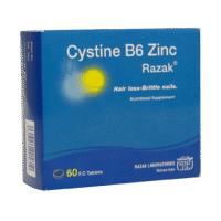 قرص سیستین B6 زینک رازک بسته 60 عددی